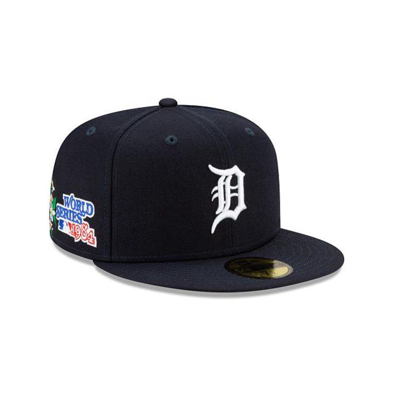 MLB Detroit Tigers State Flower 59Fifty Fitted (GMJ5835) - Blue New Era Caps